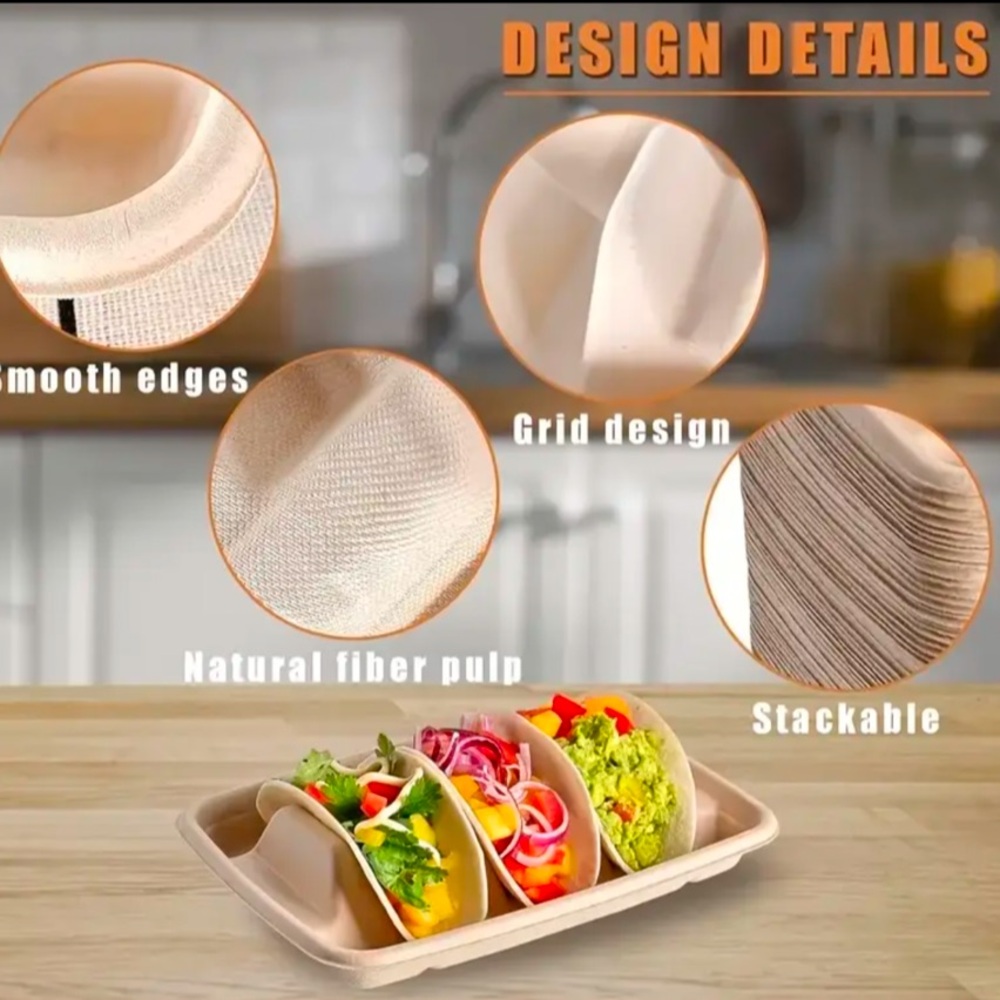 Dishes, NWT, Set of 40, Taco Disposable Dishes, Get this Party Started - Picture 6 of 12